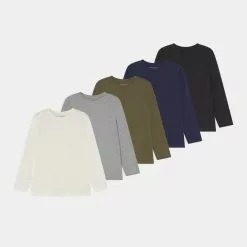 Friboo Niños BOYS TEE 5 PACK - Camiseta De Manga Larga - Multi-coloured/white/grey