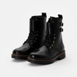 Friboo Niños LEATHER BOOTIES - Botines Con Cordones - Black -Tienda Friboo barata 23f63ecd4ae742559b86a7fe44bff596