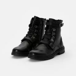 Friboo Niños LEATHER BOOTIES - Botines Con Cordones - Black -Tienda Friboo barata 2d12b5045920449296581aff582aecdb