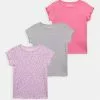 Friboo Niños 3 PACK GIRL RIB TEE - Camiseta Básica - Purple - 404_pink - 402_grey - 102 -Tienda Friboo barata 2d5ca11213984efab138d982493b9b3e