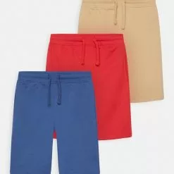 Friboo Niños SOLID 3 PACK - Pantalones Deportivos - Tan/red/blue