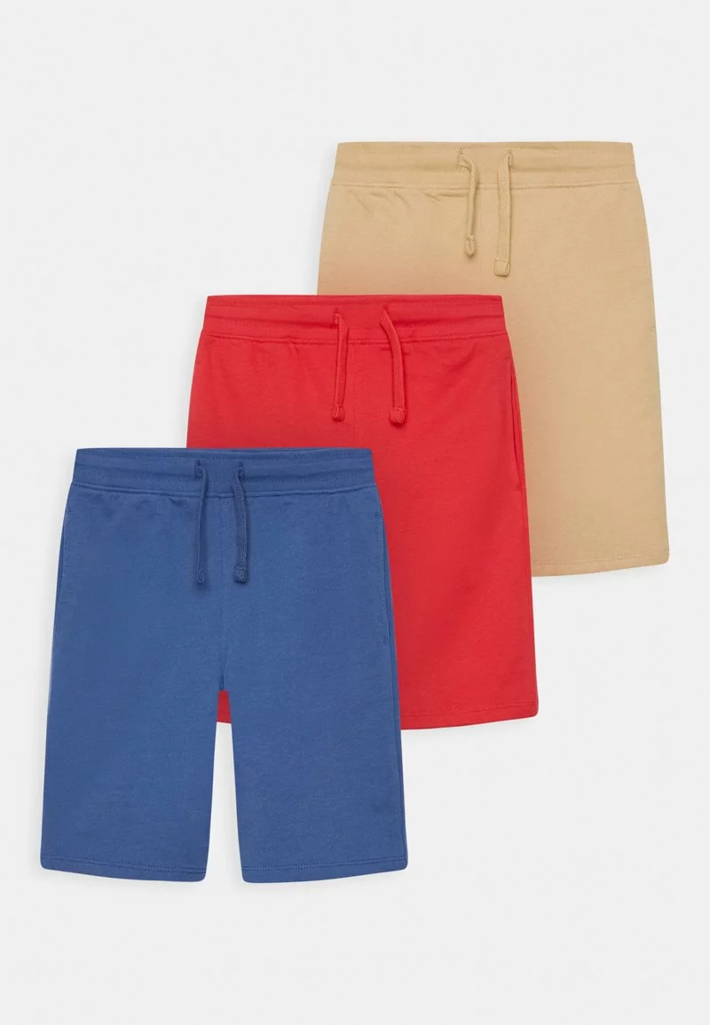 Friboo Niños SOLID 3 PACK - Pantalones Deportivos - Tan/red/blue 2 Friboo Niños SOLID 3 PACK - Pantalones Deportivos - Tan/red/blue
