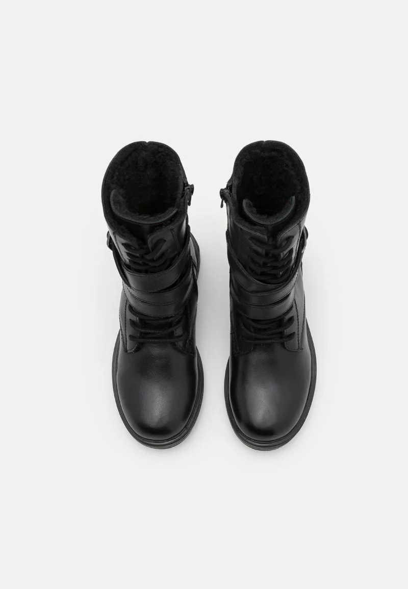 Friboo Niños LEATHER - Botas Con Cordones - Black 11 Friboo Niños LEATHER - Botas Con Cordones - Black - Imagen 9