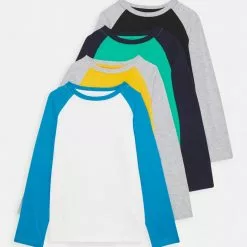 Tienda Friboo barata 12 Friboo Hombre 4 PACK - Camiseta De Manga Larga - Light Grey/ochre/dark Blue