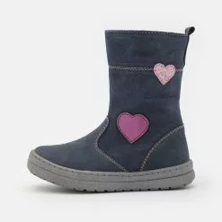 Friboo Niños LEATHER - Botas - Blue-grey