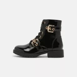 Friboo Niños Botines Con Cordones - Black