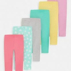 Friboo Niños 7 PACK - Leggings - Multi Coloured/ight Pink/yellow