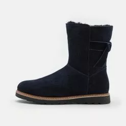Friboo Niños LEATHER - Botas Para La Nieve - Dark Blue