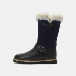 Friboo Niños LEATHER - Botas Para La Nieve - Dark Blue