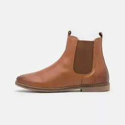 Friboo Niños LEATHER BOOTIES - Botines - Cognac