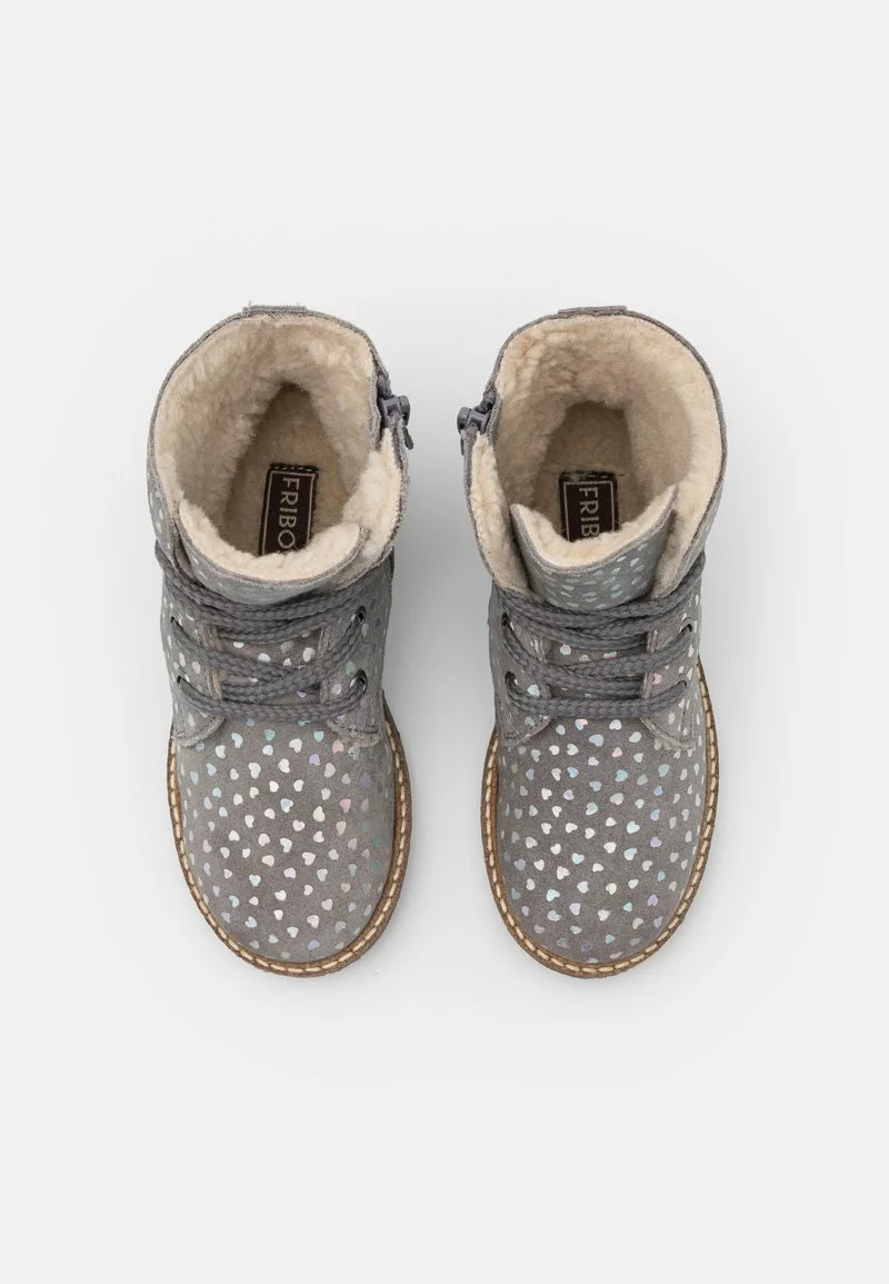Friboo Niños LEATHER - Botines Con Cordones - Light Grey 6 Friboo Niños LEATHER - Botines Con Cordones - Light Grey - Imagen 4
