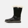 Friboo Niños LEATHER - Botas Para La Nieve - Black