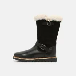 Friboo Niños LEATHER - Botas Para La Nieve - Black
