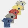 Friboo Niños POCKET TEE 5PACK - Camiseta Estampada - Multi-coloured /yellow/blue