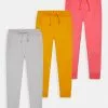 Friboo Niños BASIC GIRLS 3 PACK - Pantalones Deportivos - Orange, Pink, Grey
