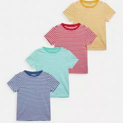 Friboo Niños MPACK: 4 YARN DYE STRIPE T-SHIRT - Camiseta Estampada - Multi-coloured - 917_blue - 502_turquoise - 505