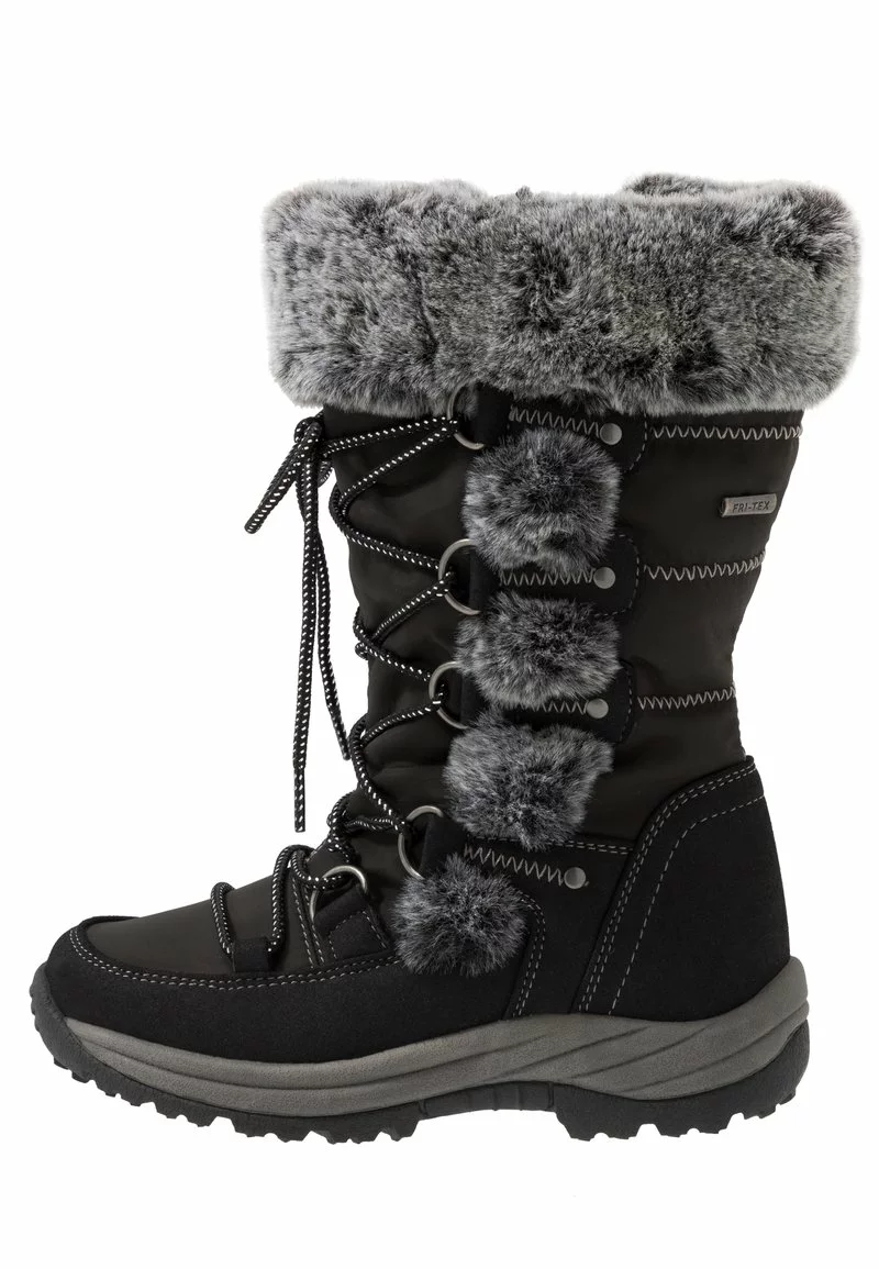 Friboo Niños Botas Para La Nieve - Black 3 Friboo Niños Botas Para La Nieve - Black