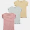 Friboo Niños 3 PACK GIRL RIB TEE - Camiseta Básica - Blue - 502_yellow - 202_pink - 402 -Tienda Friboo barata e51d3363c315480790f03f8380271ba4