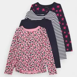 Friboo Niños 4 PACK - Camiseta De Manga Larga - Pink/dark Blue
