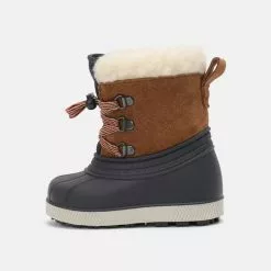 Friboo Niños LEATHER UNISEX - Botas Para La Nieve - Cognac